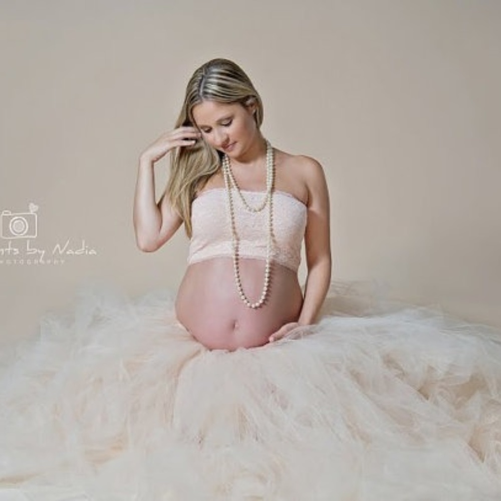 Extra Fluffy and Long Beige Adult Tulle Skirt